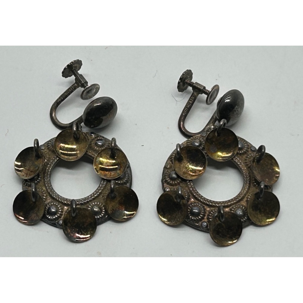 Vintage 830 Silver‎ Norwegian Solje Willy Winnaess WW Filigree Earrings